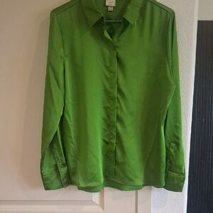 A New Day Bright Green Blouse M